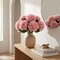 4 Pack 22" Real-Touch Pink Hydrangea – 7" Diameter Faux Flower, Lifelike Silk Bloom for Home Décor, Wedding, Centerpiece, DIY Arrangements